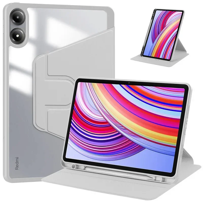 Funda inteligente para Xiaomi Redmi Pad Pro 12,1 pulgadas 360 cubierta con soporte giratorio con portalápices Funda De tableta para Redmi Pad Pro 12,1