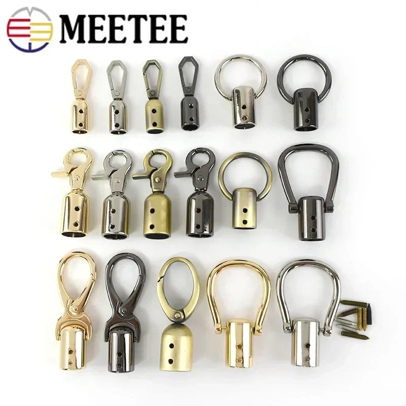 4/10 pz Meetee fibbie in metallo nappa Cap Clip chiusura borsa cinturino fermacavo chiusura gancio borsa Hang Clamp accessori Hardware fai da te