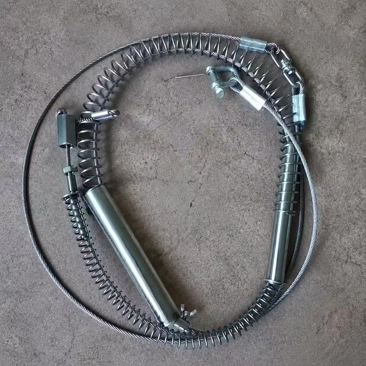 Section Double Steel Wire Stronger Spring Replacement With Nuts Wire Rope For the Wild Boar Trap Fox Trap Rabbit Trap