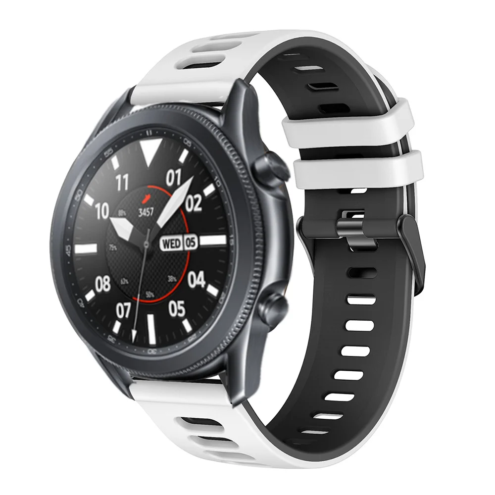 Armband für Samsung Galaxy Gear S3 22mm Armband hochwertige Silikon zweifarbig Armband für Samsung Galaxy Uhr 46mm