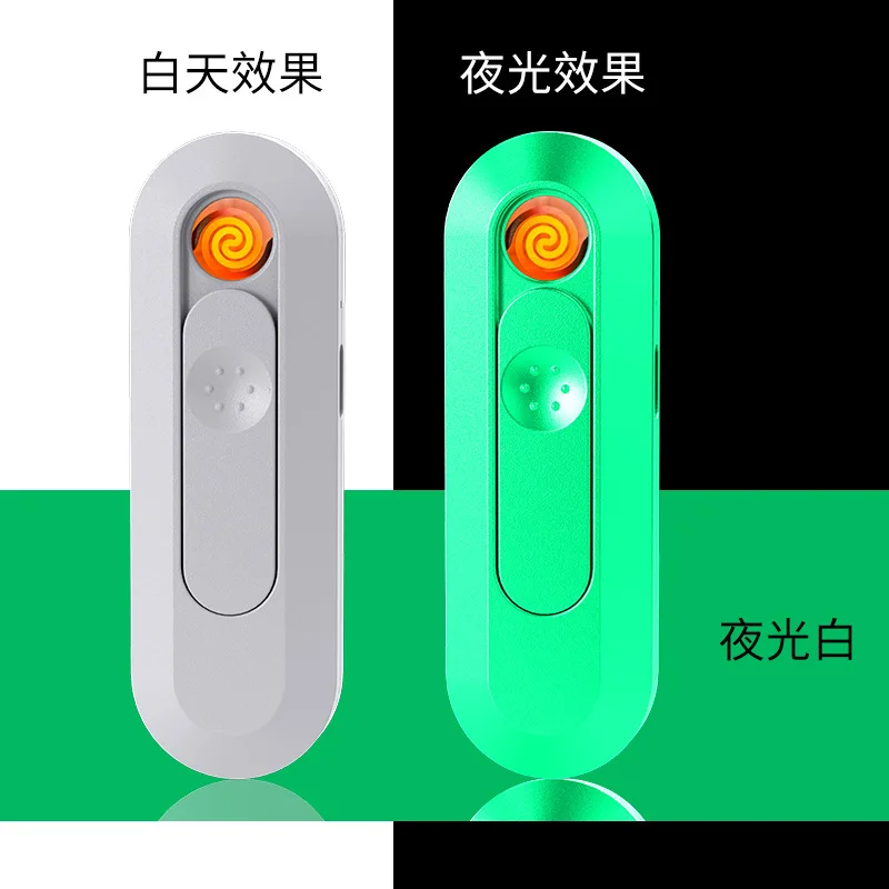 ولاعة السجائر الإلكترونية القابلة لإعادة الشحن ولاعات الإشعال السيجار المقاومة للرياح ملحقات التدخين السجائر (بدون غاز)