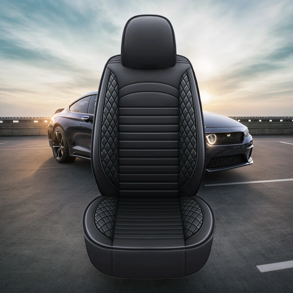 

11Pcs 5 Seats Full Surrounded Seat Protector Leather Vehicle Seat Cushion Front Rear Seats Protective Covers for Most Cars
