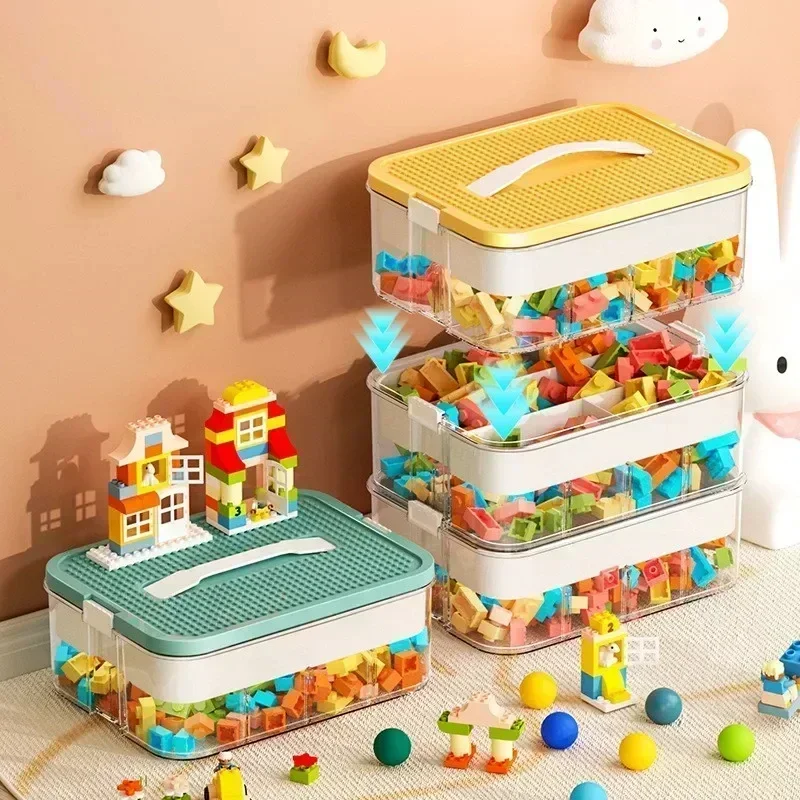 Lego Przechowywanie dla dzieci Klocki do budowania Pudełka do przechowywania Regulowany Lego Organizer Siatka Pojemnik na zabawki dla dzieci Organizer do przechowywania Pudełko