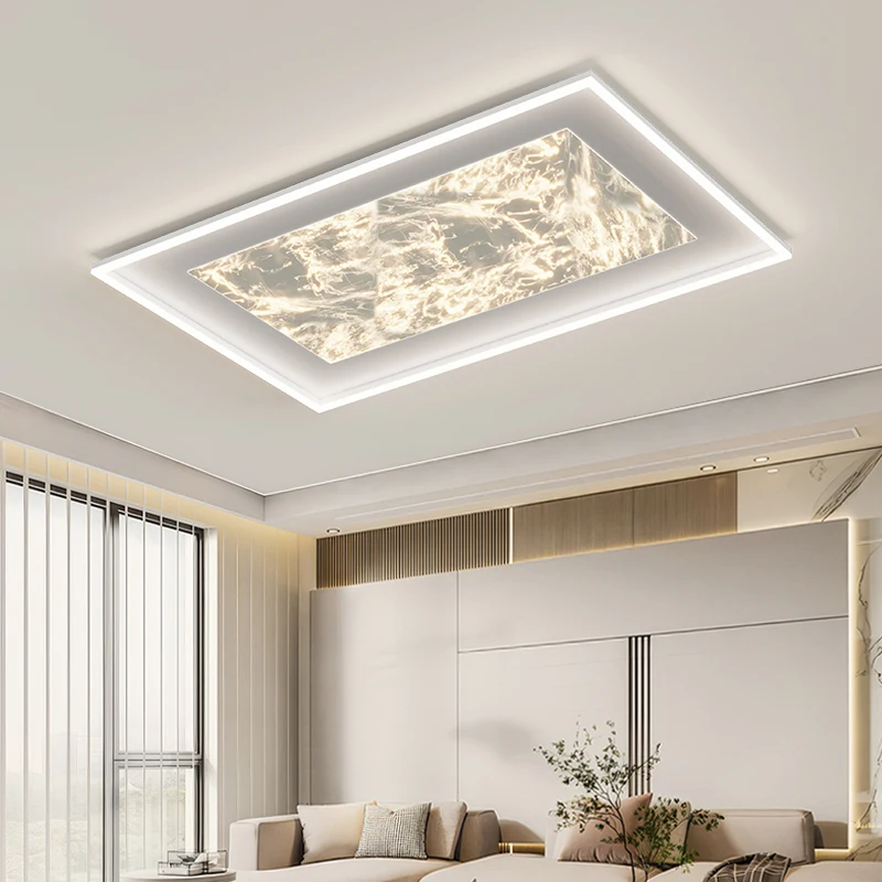 Whole House Lamps Modern Simple High-end Sense Living Room Rectangular Ceiling Lights Creative Design Bedroom Cloud Ceiling Lamp