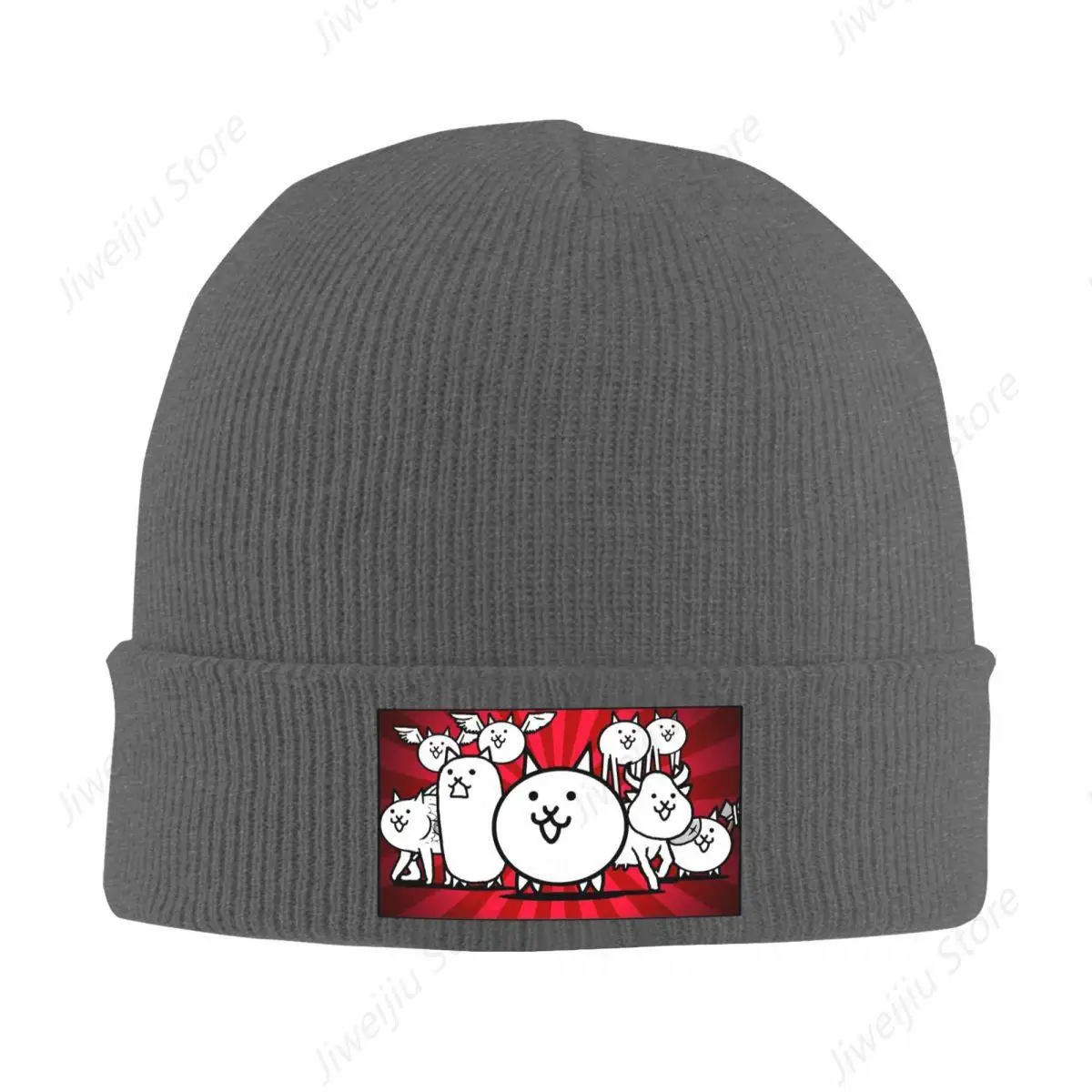 Nyanko Great War Battle Cats Warm Knitted Cap Hip Hop Bonnet Hat Autumn Winter Outdoor Beanies Hats for Unisex Adult