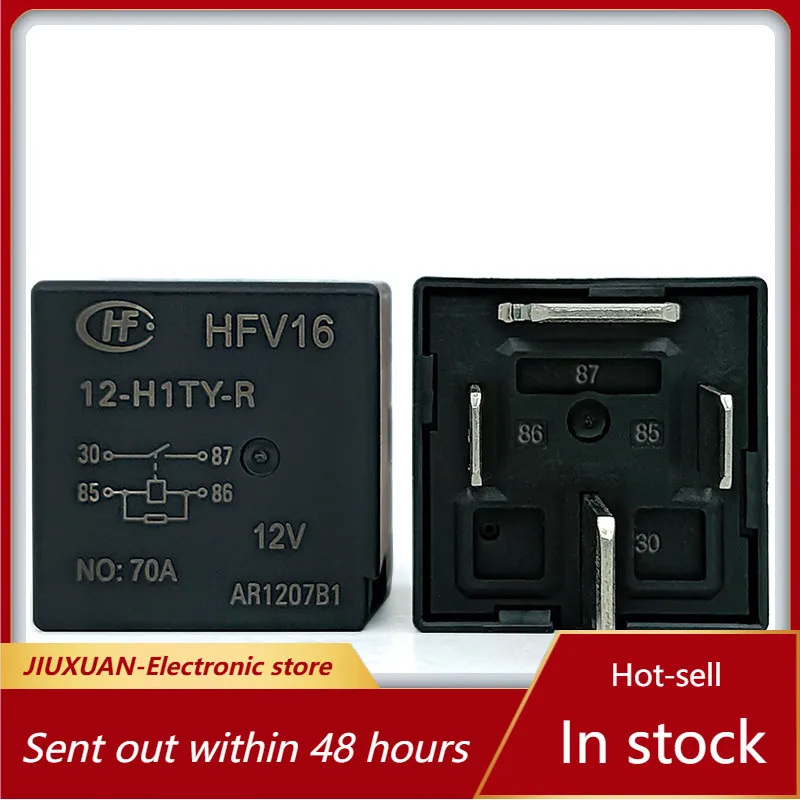 New 1pcs/lot HFV16 12-H1TY-R 12V 70A 4pins Automotive high-power air conditioning starting relay