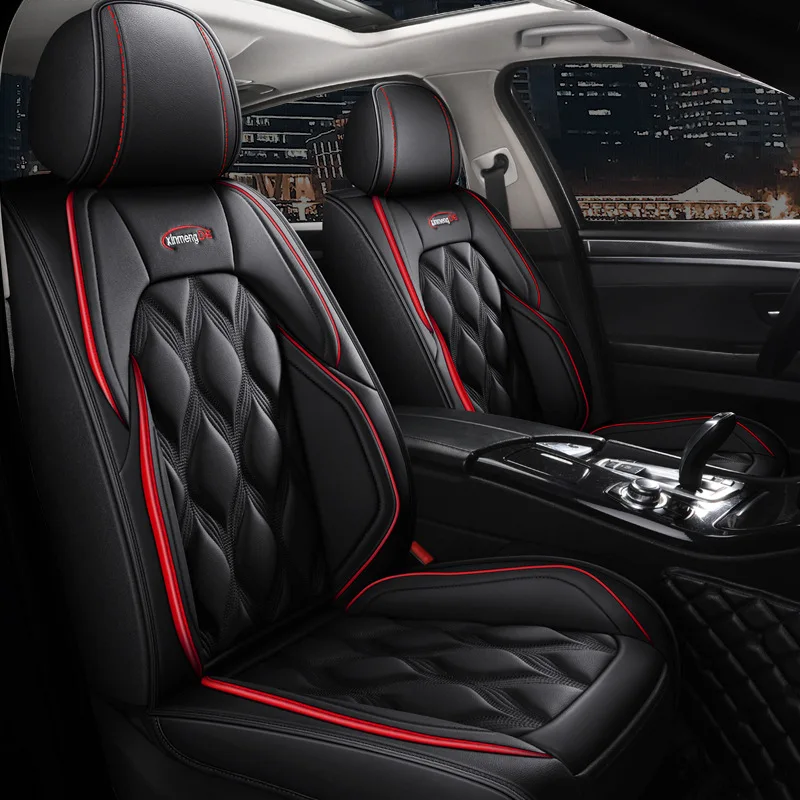 Universal Split Seat Fully Surrounded Car Seat Cover Breathable Comfortable Luxury Leather Seat Cushion Full Seats Cover JJ245