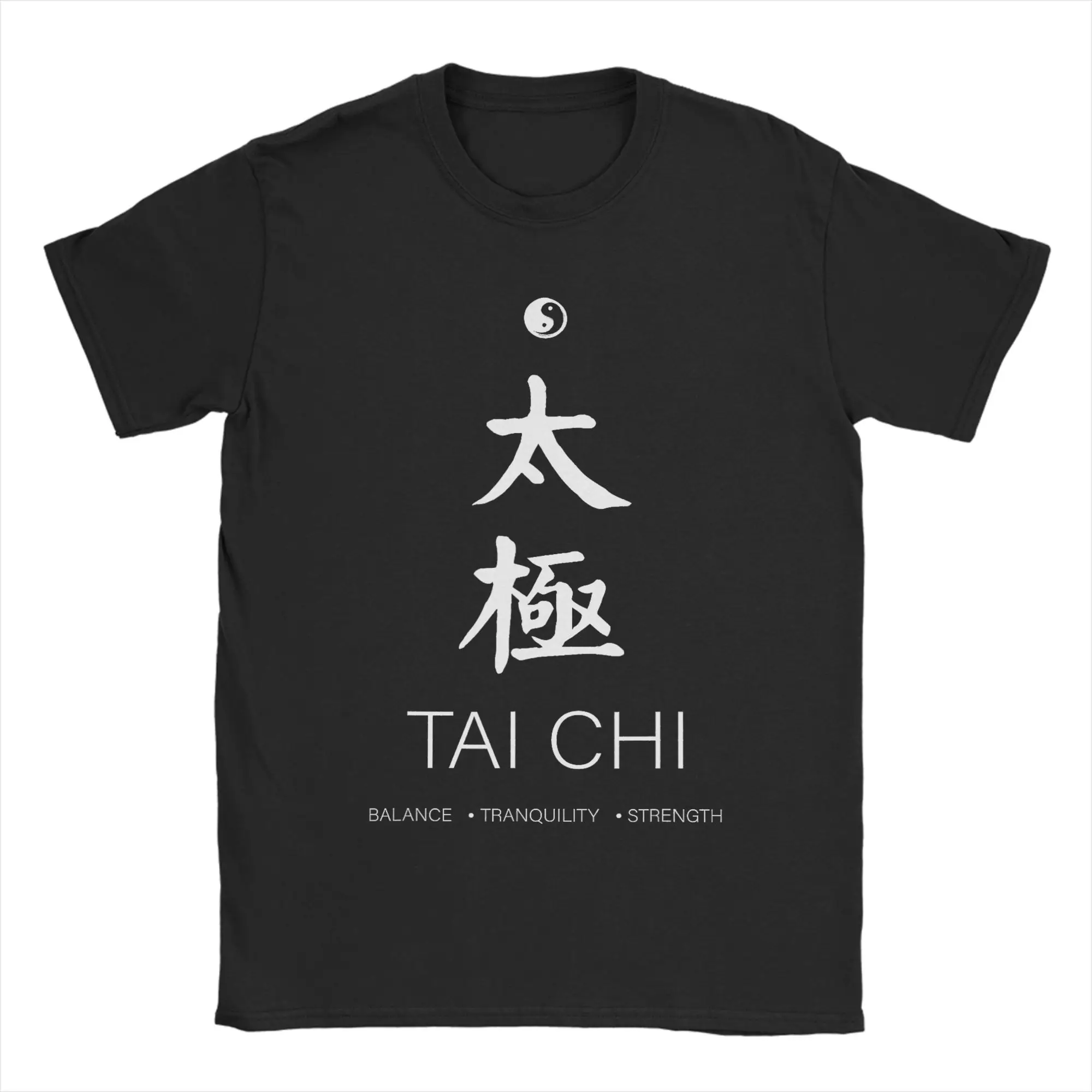 Awesome Tai Chi Meditation Martial Arts Zen Balance T-Shirt for Men Cotton T Shirts  Short Sleeve Tee Shirt Graphic Clothing