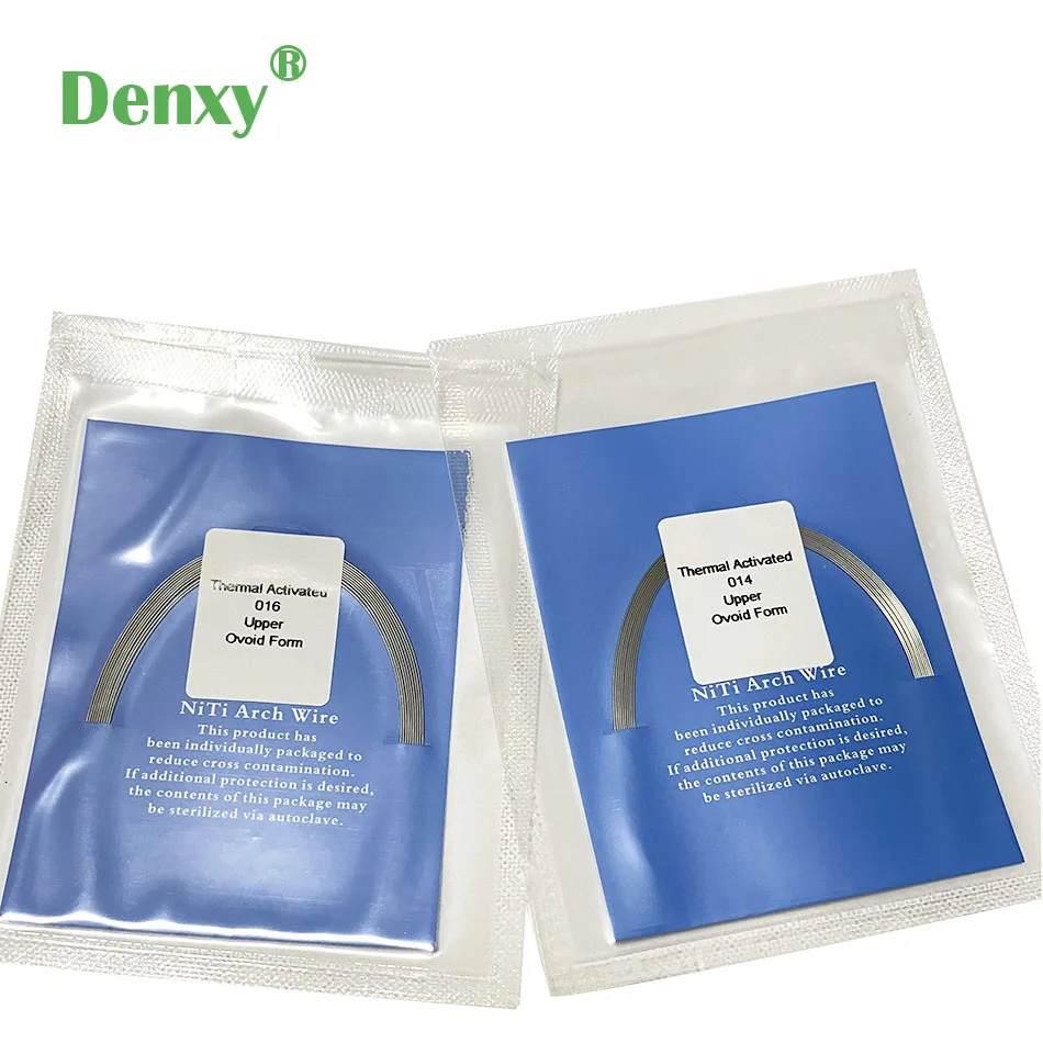 Dental 50pcs High Quality Orthodontic Super Elastic Niti Heat Thermal Activated Round Arch Wire Ovoid Form Thermal Wires