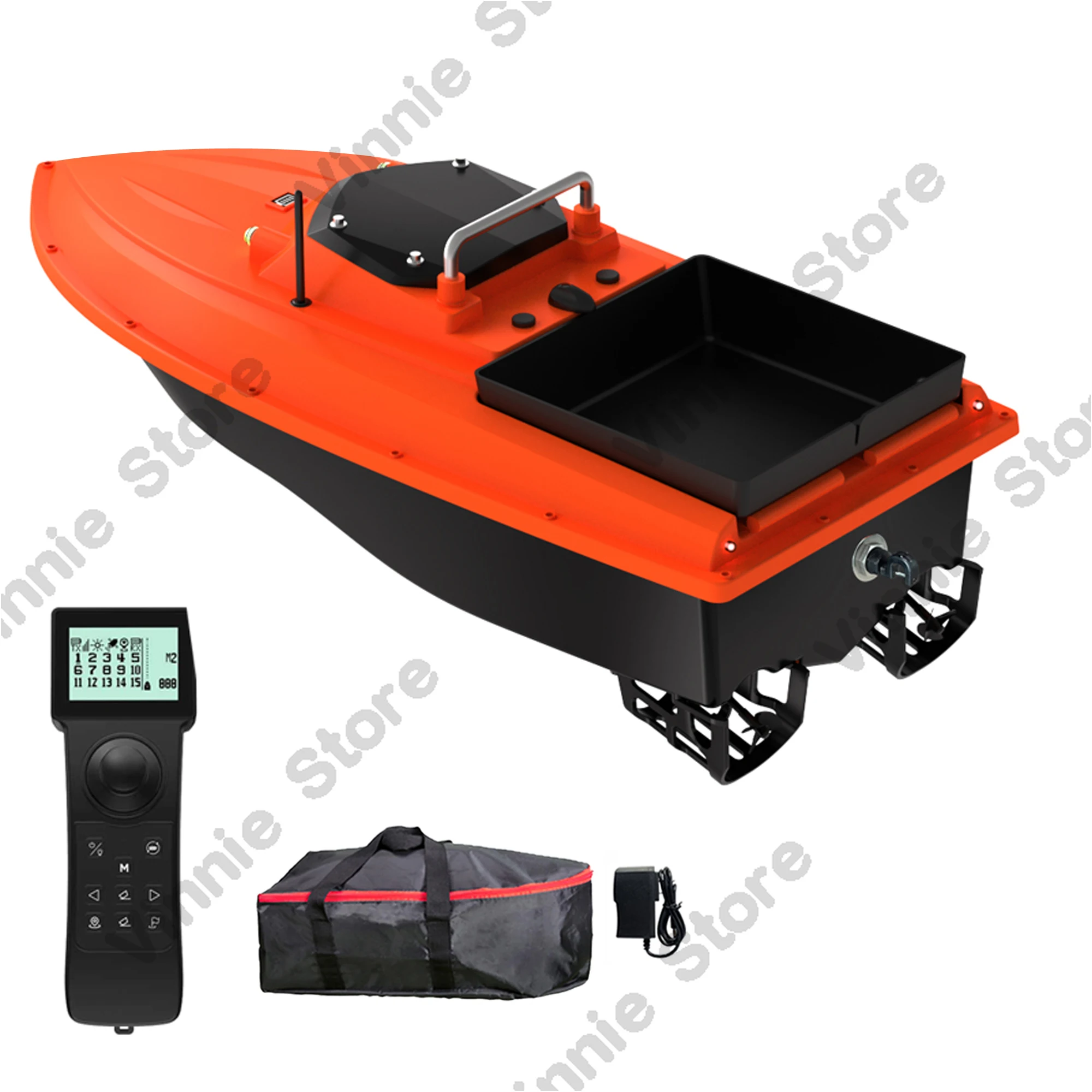 D80B 12V  High Speed RC Bait Boat for Fishing with Bait Tray and Line Release, IP 66 Waterproof