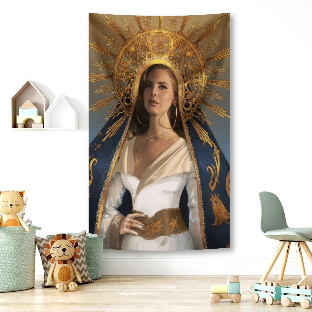 90x150cm Lana Del Rey Wandteppich oder Flagge Polyester bedruckt Outdoor zur Dekoration amerikanischer Popsänger Wanddekoration