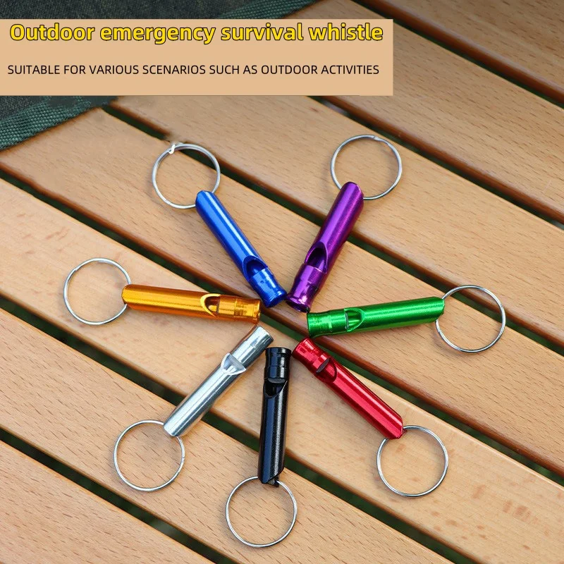 Mini Outdoor Aluminum Alloy Survival Whistle Sports Training Portable Keychain Referee Whistle Emergency Fire Training Whistle