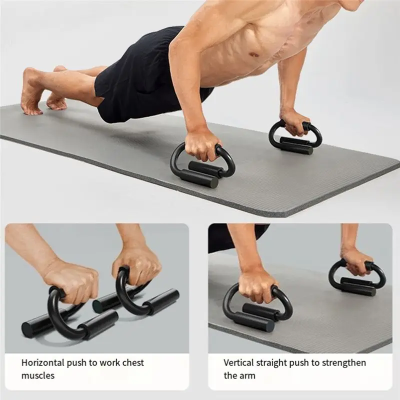 Anti-Slip S-Shaped Push Up Bars For Home Fitness Durable Floor Chest Workout Equipment For Enhanced Strength Training Multi-Purp