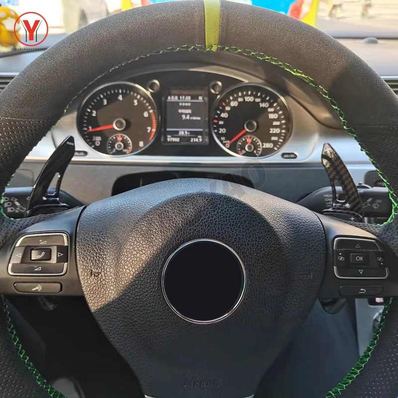 Shift Paddle Carbon Fiber Steering Wheel DSG For Skoda Octavia A7 MK3 5E RS VRS Superb B8 Scala Karoq Kodiaq