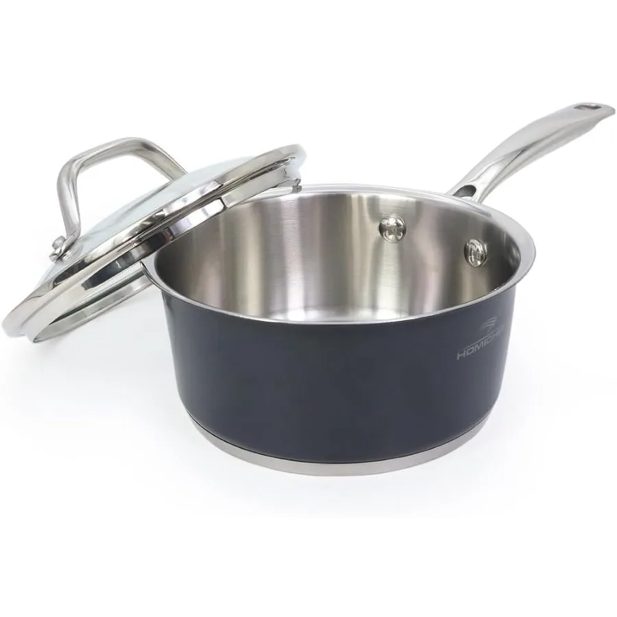 

Кастрюля из нержавеющей стали без никеля, 1 кв. Покрытие, темно-серый, здоровый, нетоксичный, маленькая кастрюля, индукционная кастрюля из нержавеющей стали