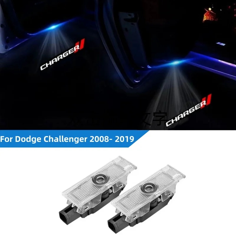 

2pcs Car Door Welcome Lights Ghost Shadow Lamp For Dodge Challenger Scat Pack 2008-2019 Demon SRT 2013-2019 Car Accessories