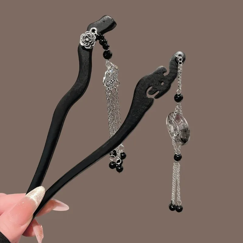 Chinese Style Hairpin Classy Hairclips new elegant Headwear for Women silver hair sticks design hair accessories view 5