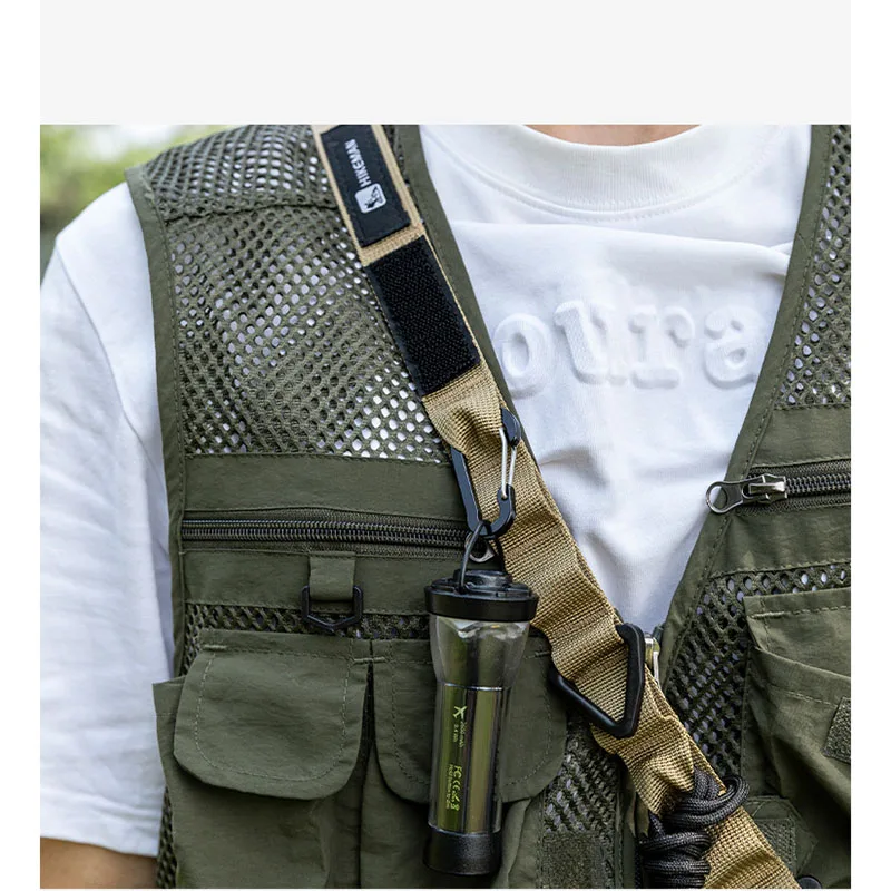 

‌Outdoor Multi-Purpose Hanging Rope - Adjustable Crossbody Strap with Multiple Hooks For Camping, Tents & Gear Equipment Gear