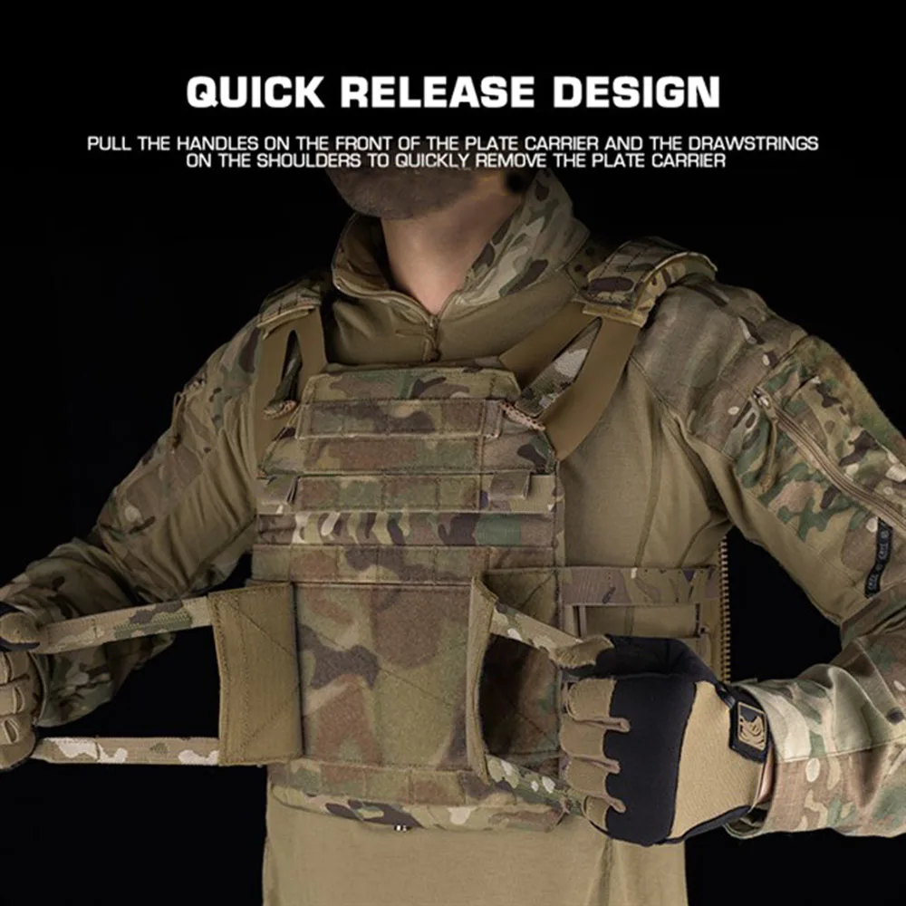 Caça Quick Release Plate Carrier, colete ao ar livre, Novo, JPC2.0