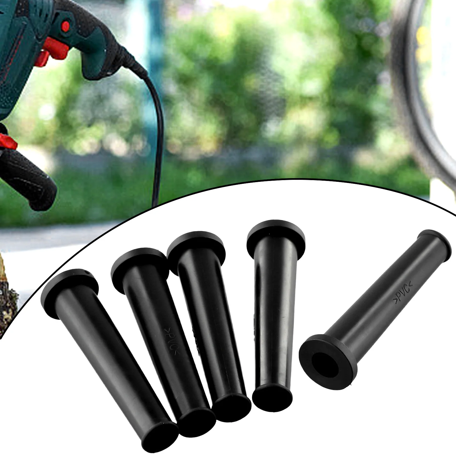 For Angle Grinder Cord Protector Sleeve in Black Rubber for Reducing Wire Fatigue and Enhancing Cable Lifespan in Industrial Use