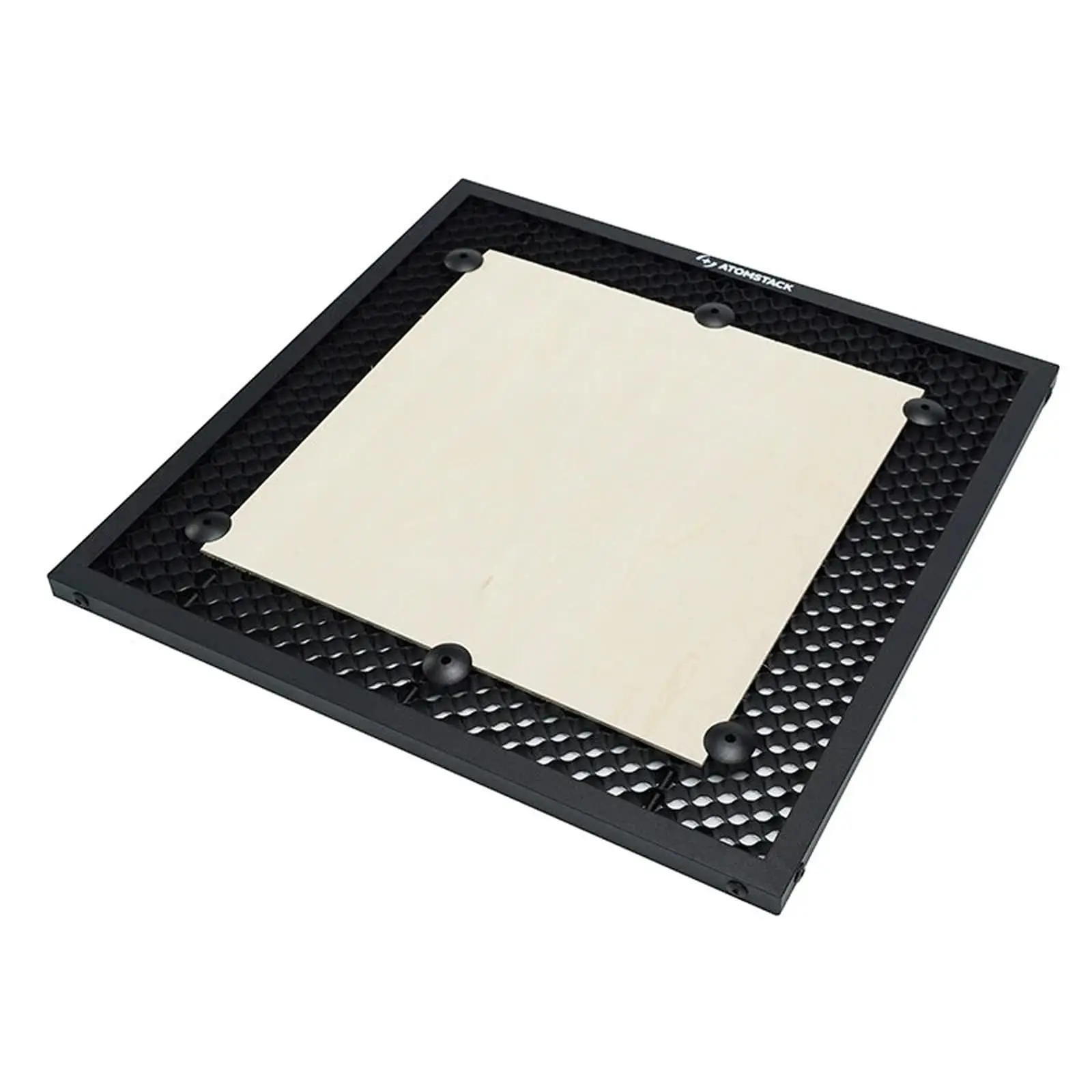 ATOMSTACK F4N 15.7x15.7 Inch Aluminum Honeycomb Laser Bed with Metal Tray 6 Fixing Platens & 4 Anti-Slip Pads Universal