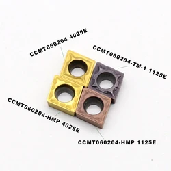 10PCS CCMT060204 HMP TT1125 Carbide Internal Metal Turning Tool CNC Peças Ferramenta de Processamento Carbide Turning Insert