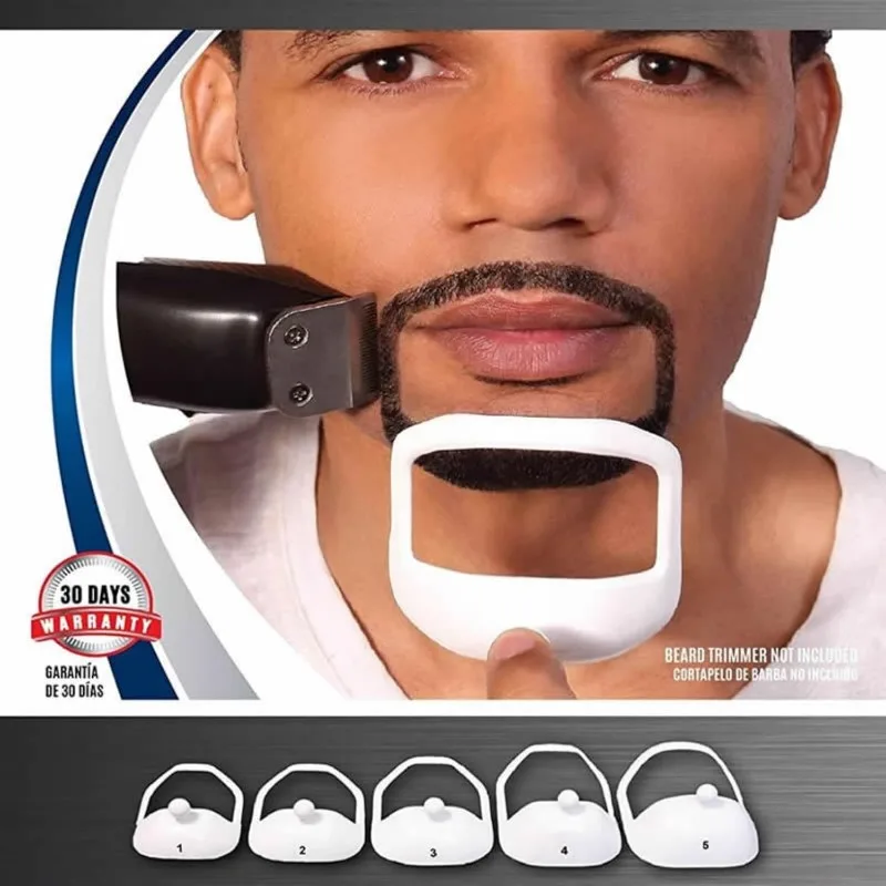 5pcs Beard Styling Stencils Beard Shaper Beard Shaping Tool Men Goatee Mustache Grooming Tool Face Hair Styling Template for Man