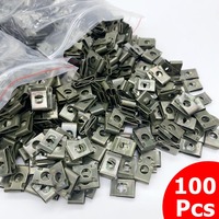 100pcs-20pcs Car Motorcycles Metal Screw Fastener Clips U-Type Clip with Screw Anti-rust Protection Clip Screw Buckle Iron Sheet