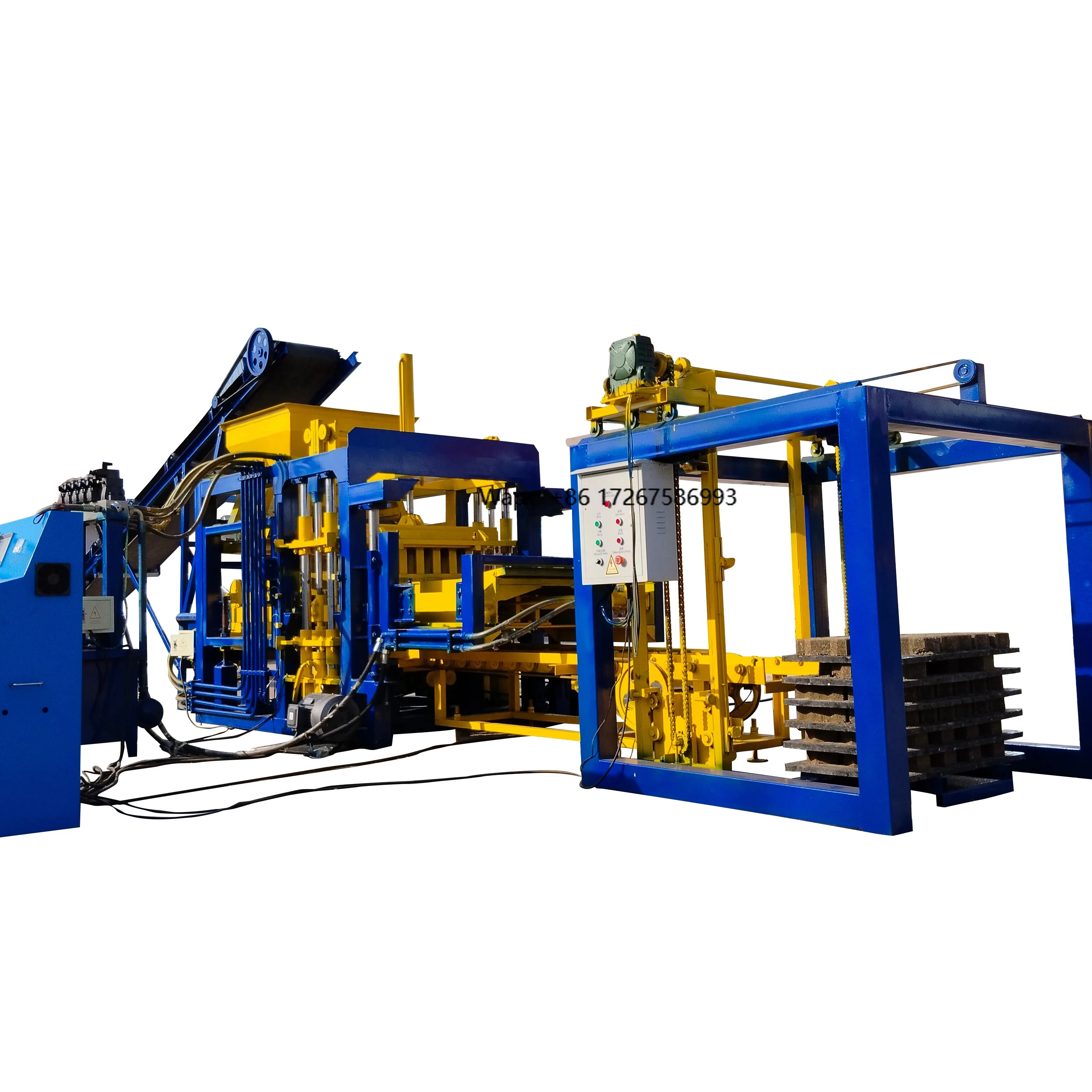QT4-15B Full-automatic Production Line Hydraulic Pressure Brick&Block Making Machine for Hollow Solid and Pavers Good Price