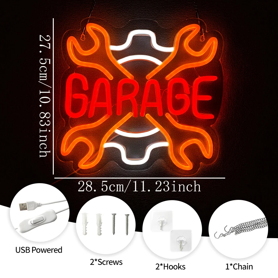 Letreiro Neon para Garagem, De - Auto Repair Shop Signs avaliação e preço