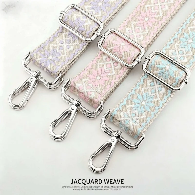 1 Piece 1.50inch Wide Adjustable Handbag Purse Strap Replacement Crossbody Shoulder Strap Arrow Pattern Jacquarded Strap