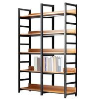 Bookcase Simple Flooring Steel Wood Multi-Layer Living Room Simple Storage Rack Home Bedroom Storage Bookcase Shelves Rack