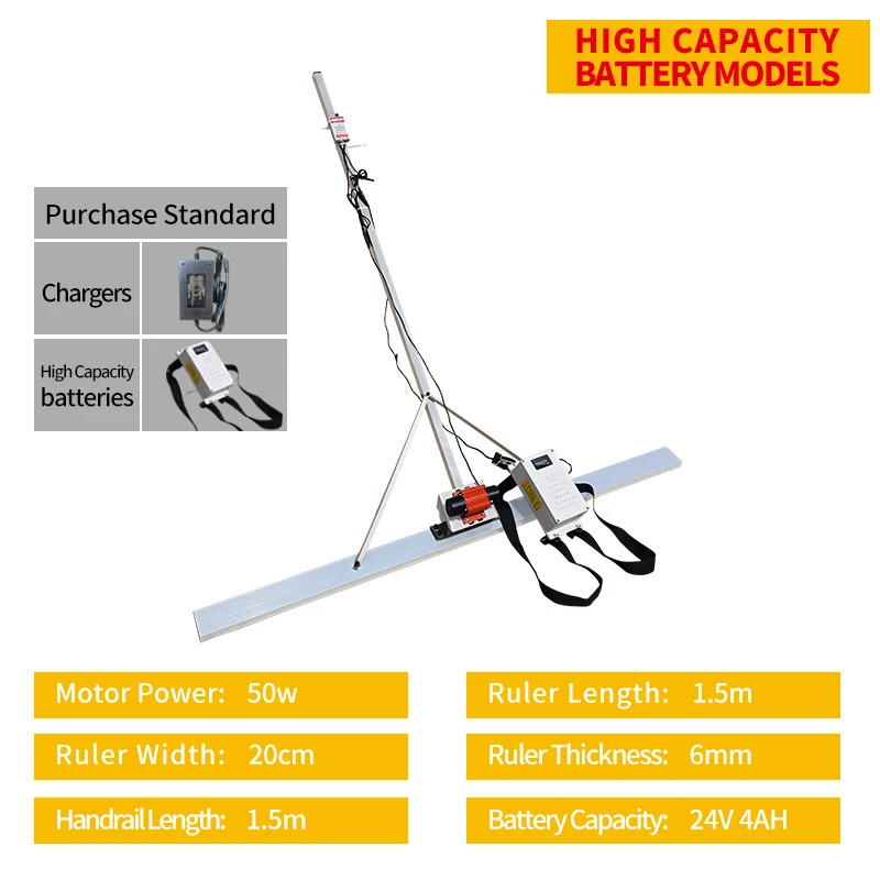 Basic Course Power Automatic Concrete Vibrators Machine Easy to Operate With Motor for Smooth Road Surface