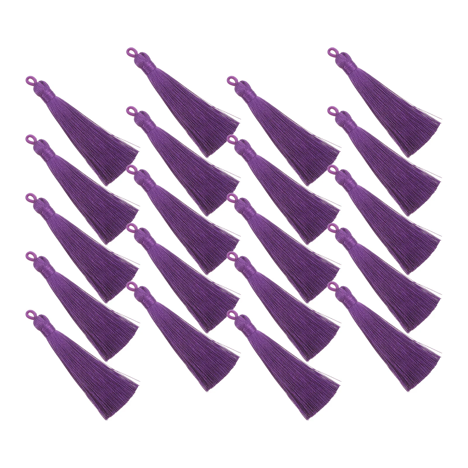 

20 pcs Icy Silk Tassel Earrings Long Fade-Resistant Hanging Pendant For Diy Keychain Jewelry Craft Supplies