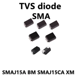 (20 szt.) oryginalny SMAJ15A BM SMAJ15CA XM SMD TVS dioda do niwelowania przebiegów przejściowych SMA DO-214AC 15V