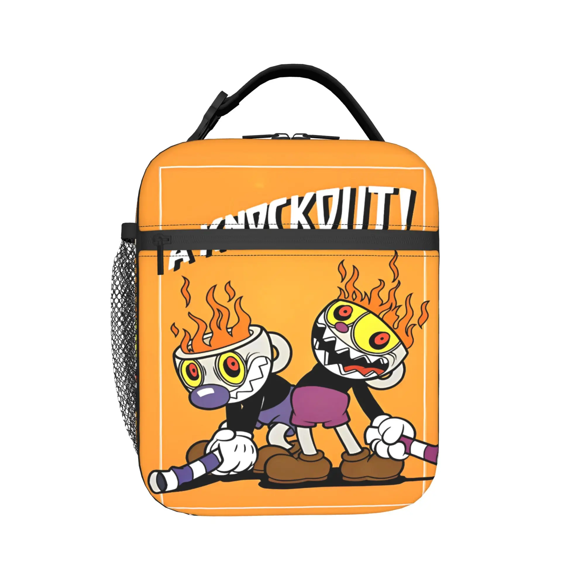 Cupheads Game Insulated Lunch Bags Cooler Bag Reusable,Lunch Container Don't Deal with the Devil Leakproof Tote Lunch Box