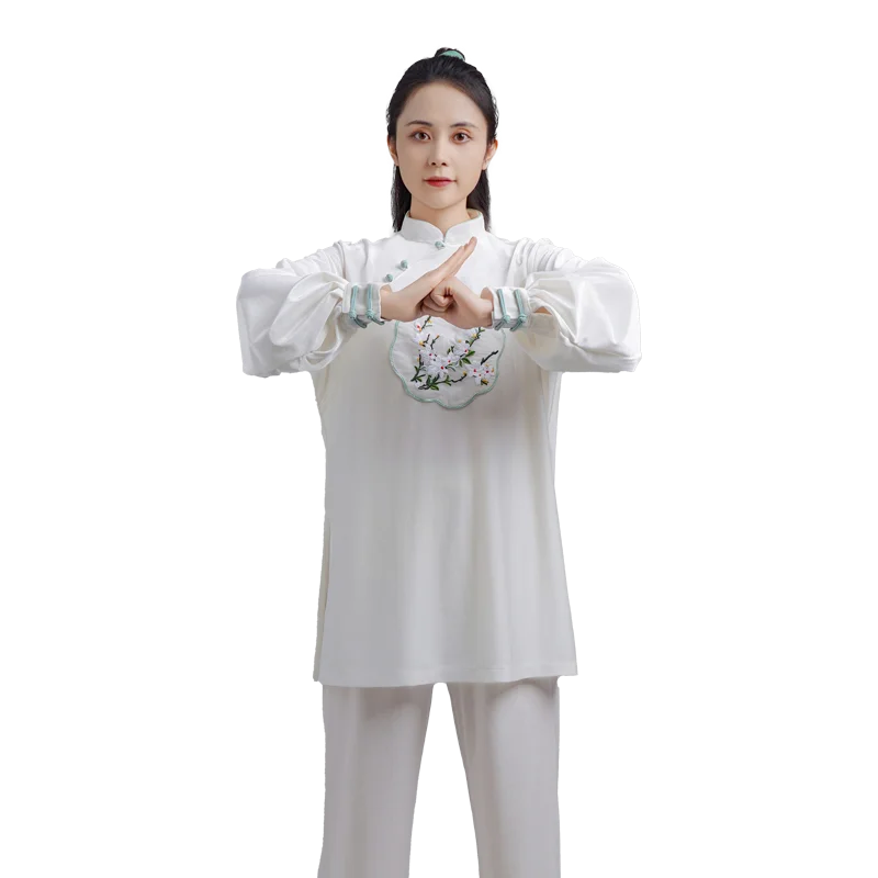 Kun Master verdicken Samt Taichi Uniform elegante Winter Kampfsport Anzug Stickerei Kung Fu Kleidung Taiji für Frauen