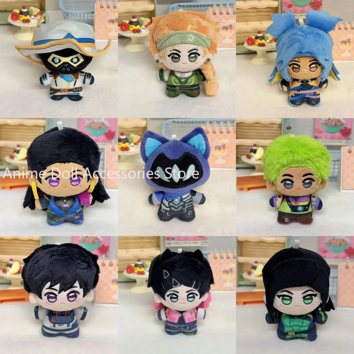 10CMアニメVALORANT ジェット・レイナ ネオンぬいぐるみ プラッシュトイ プラッシュペンダント ぬいぐるみフィギュア 綿入りぬいぐるみ バッグアクセサリー