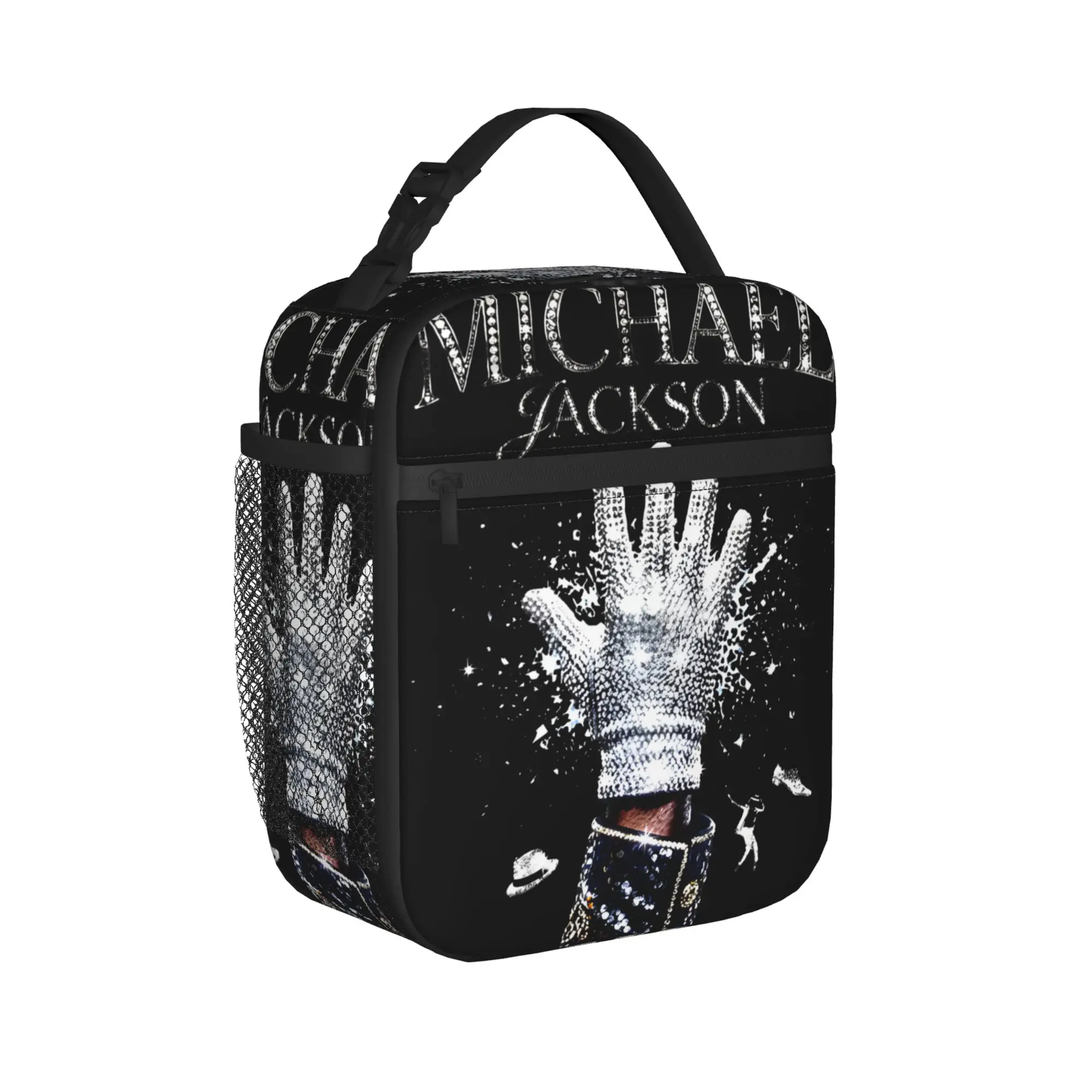 MJ king of pop Glove Insulated Lunch Bag High Capacity Meal Container Thermal Bag Tote Lunch Box Office  Travel Girl Boy