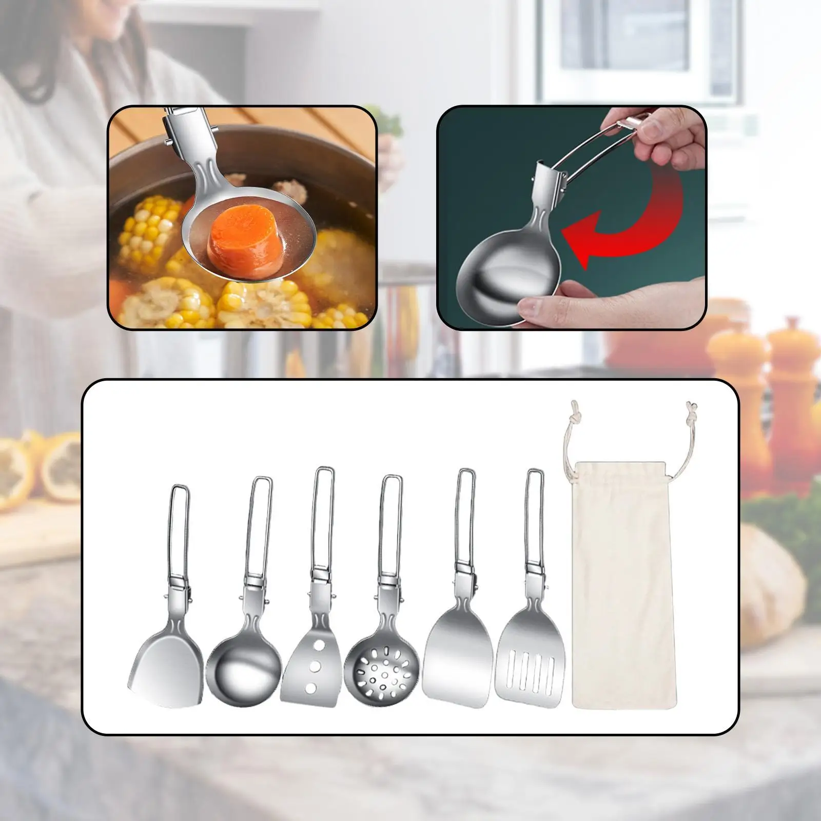 

7 шт., набор походных кухонных принадлежностей, набор кухонной утвари для кемпинга, кухонная утварь, уличная походная посуда, гриль, вечеринка на открытом воздухе