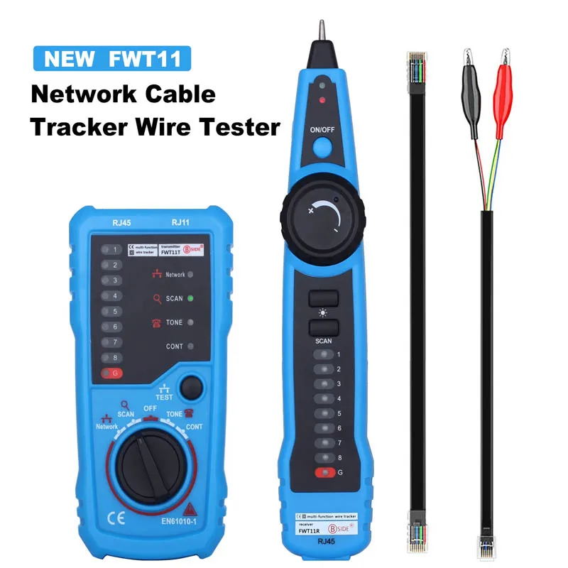 

BSIDE FWT11 High Quality RJ11 RJ45 Cat5 Cat6 Telephone Wire Tracker Tracer Toner Ethernet LAN Network Cable Tester Line Finder