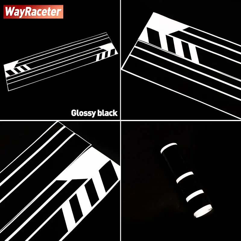 2 Pcs Matte Black Door Side Stripes Sticker Off Road Sport Vinyl Decal For GWM Tank 300 Great Wall 2023 2024 2025 Accessories