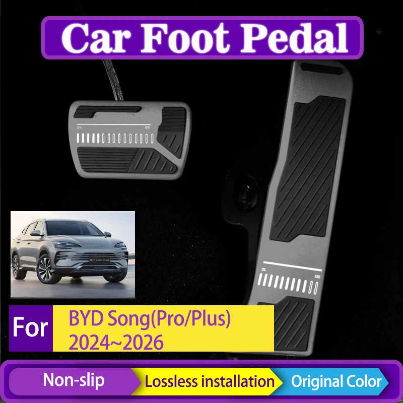 Car Foot Pedals For BYD Song Pro Plus Seal U Sealion 6 2019~2026 Aluminum Alloy Rest Pedal Brake Accelerator Pad Auto Acessories