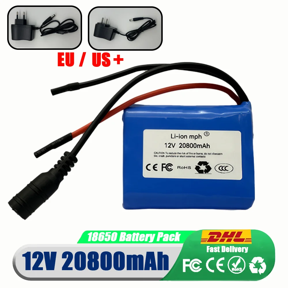 12V 1200mA/h 18650 Lithium Battery 1s2p 1s3p 1s4p for Microcontroller LED Outdoor Light Bluetooth Speaker Audio Backup Power Sup