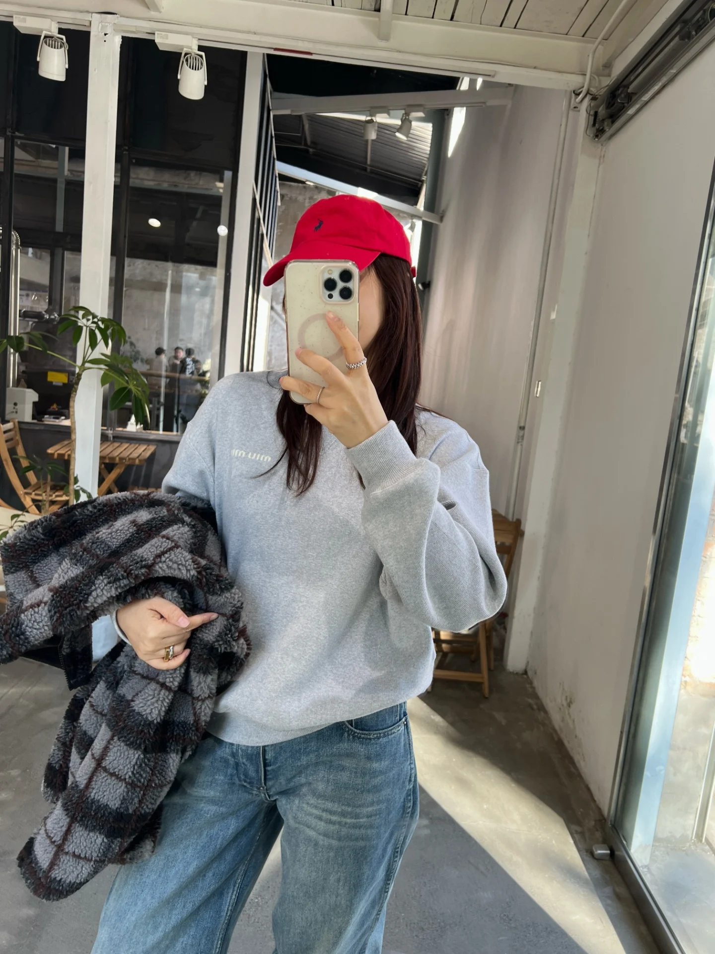 

Faionable Loose round Ne Sweatirt M Series Simple Match Women's Cotton Long Sve irt Casual Comfortable Streetwear