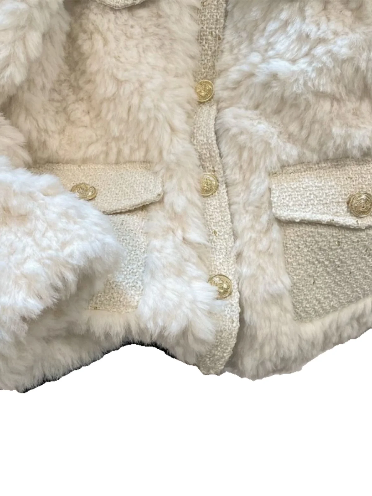 ملابس خارجية نسائية من فراء الخروف Thiened Sweet ort Sle مستديرة Ne فريدة من نوعها للخريف والشتاء الدافئ اللطيف