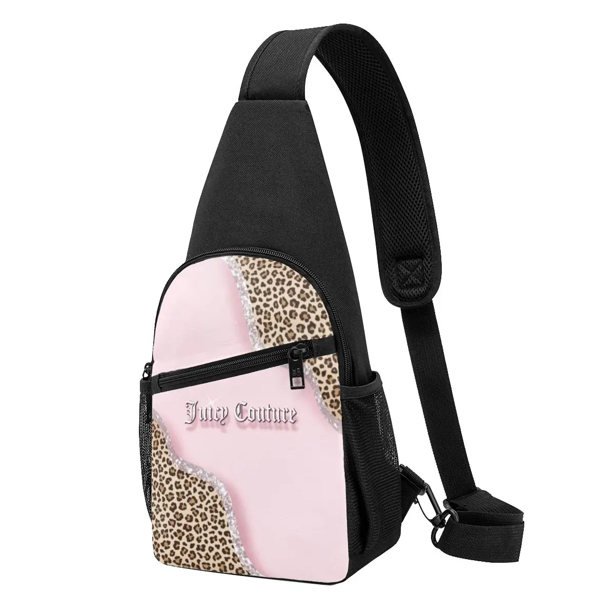 Juicy Couture Classic Chest Bag Men Sling Crossbody Backpack Chest Bag Travel Hiking Daypack Shoulder Bag
