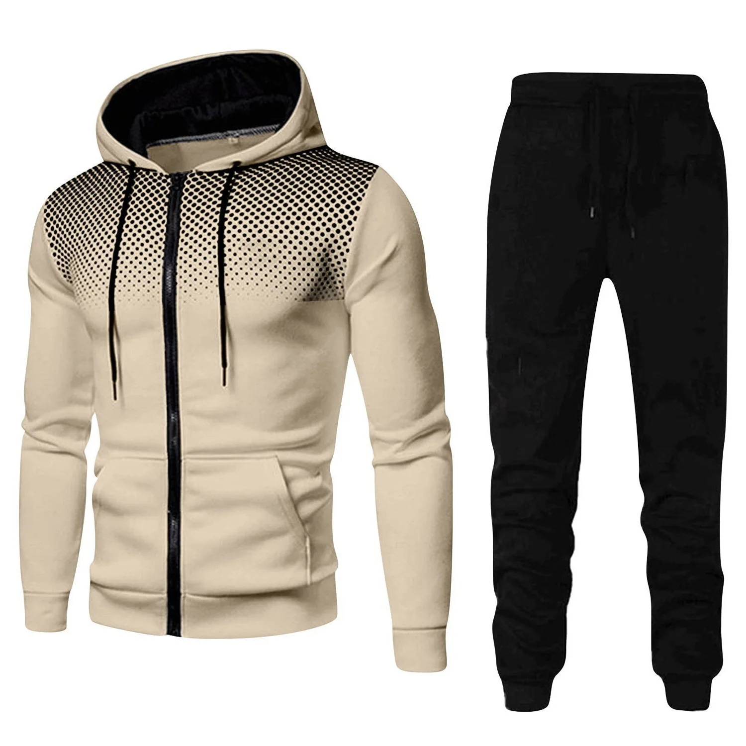 tracksuit men set letter sportswear sweatsuit male sweat track suit jacket hoodie