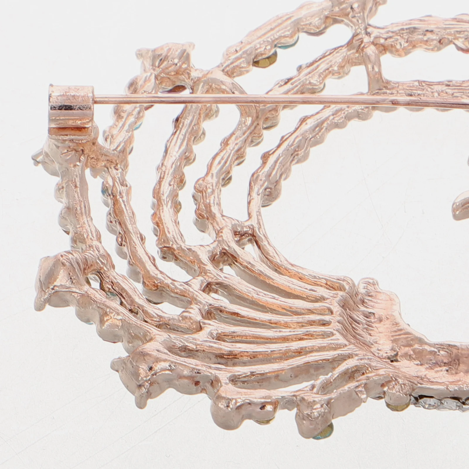 حجر الراين الطاووس بروش دبوس تألق أناقة تصميم فريد من نوعه الطيور الحيوان دبابيس طوق التلبيب دبوس لفساتين شالات