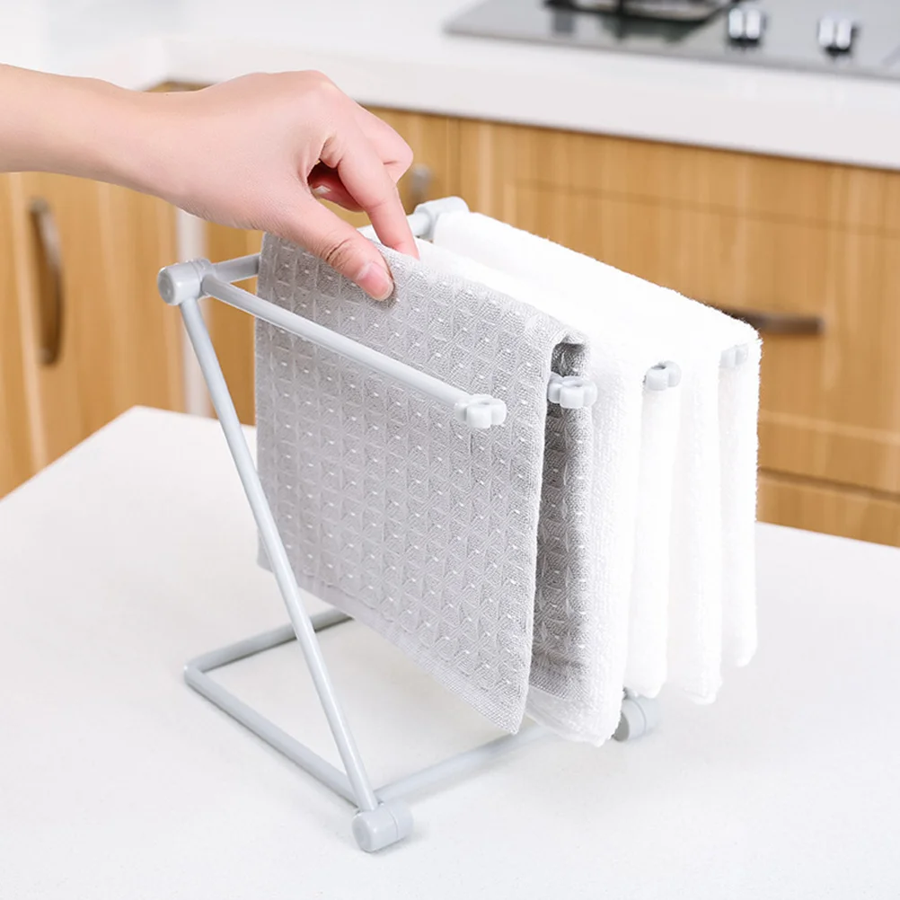 

3pcs Kitchen Towel Hanging Rack Pp Storage Holder For Dishcloth Sponge Organizer Countertop Drying Rack Sink Storage Shelf